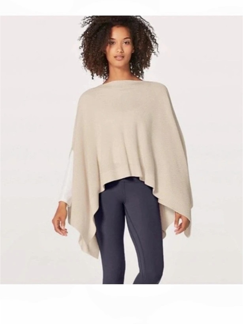 lululemon Forward Flow Cape Poncho Cream Ivory Bone White Opal Size OS